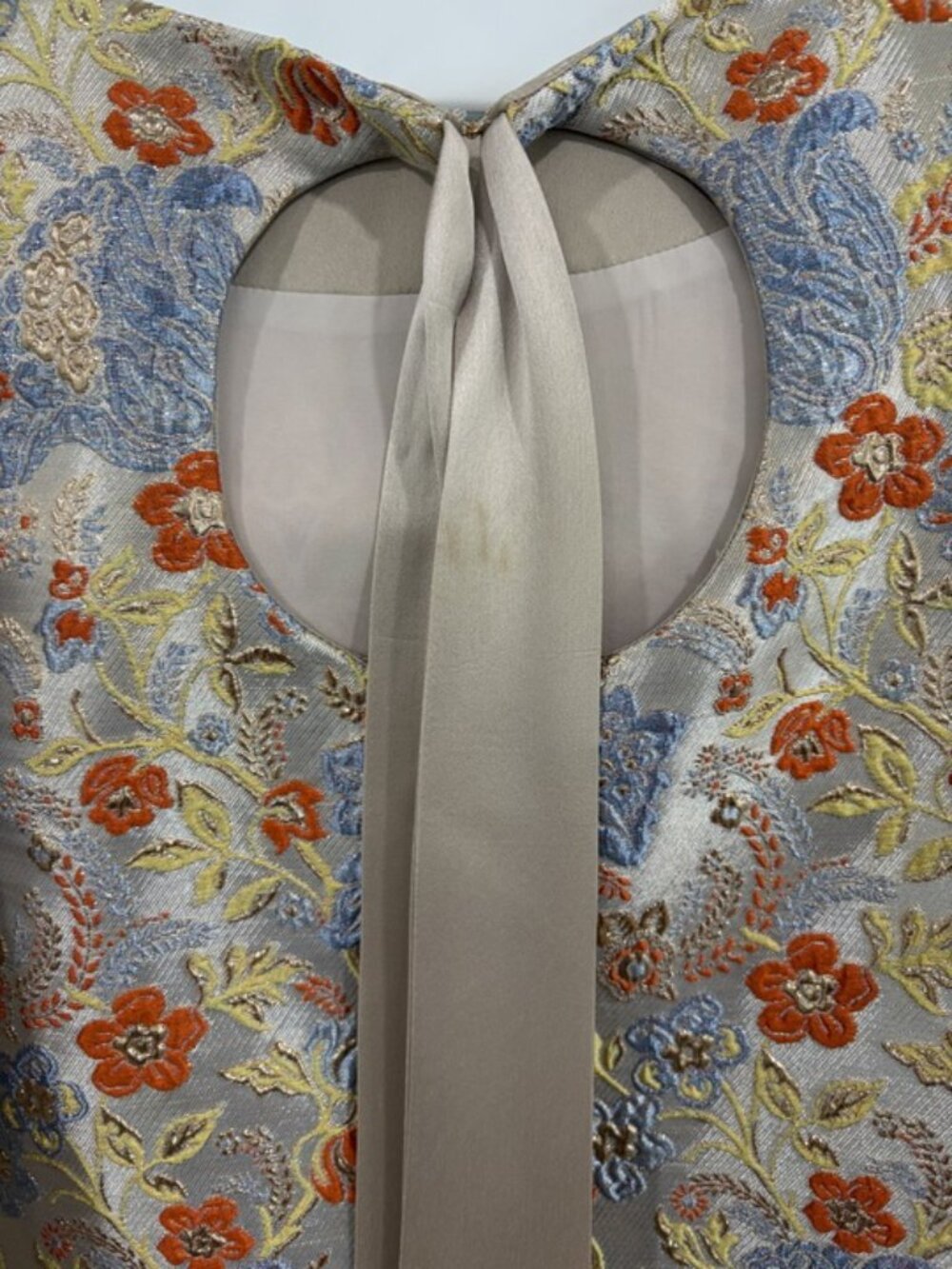 Mestiza New York Rosana Metallic Jacquard Floral Print Dress - Picture 5 of 6